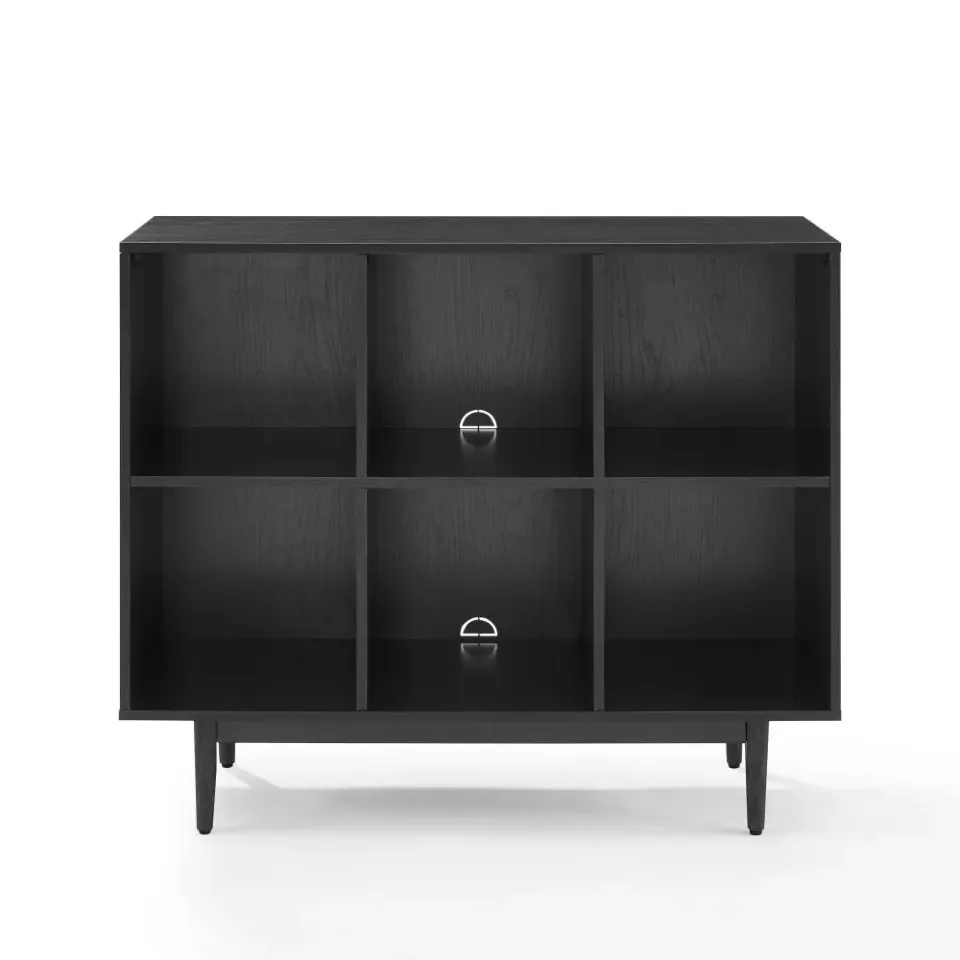 Crosley Liam 6 skivhylla valnöt 6 fack