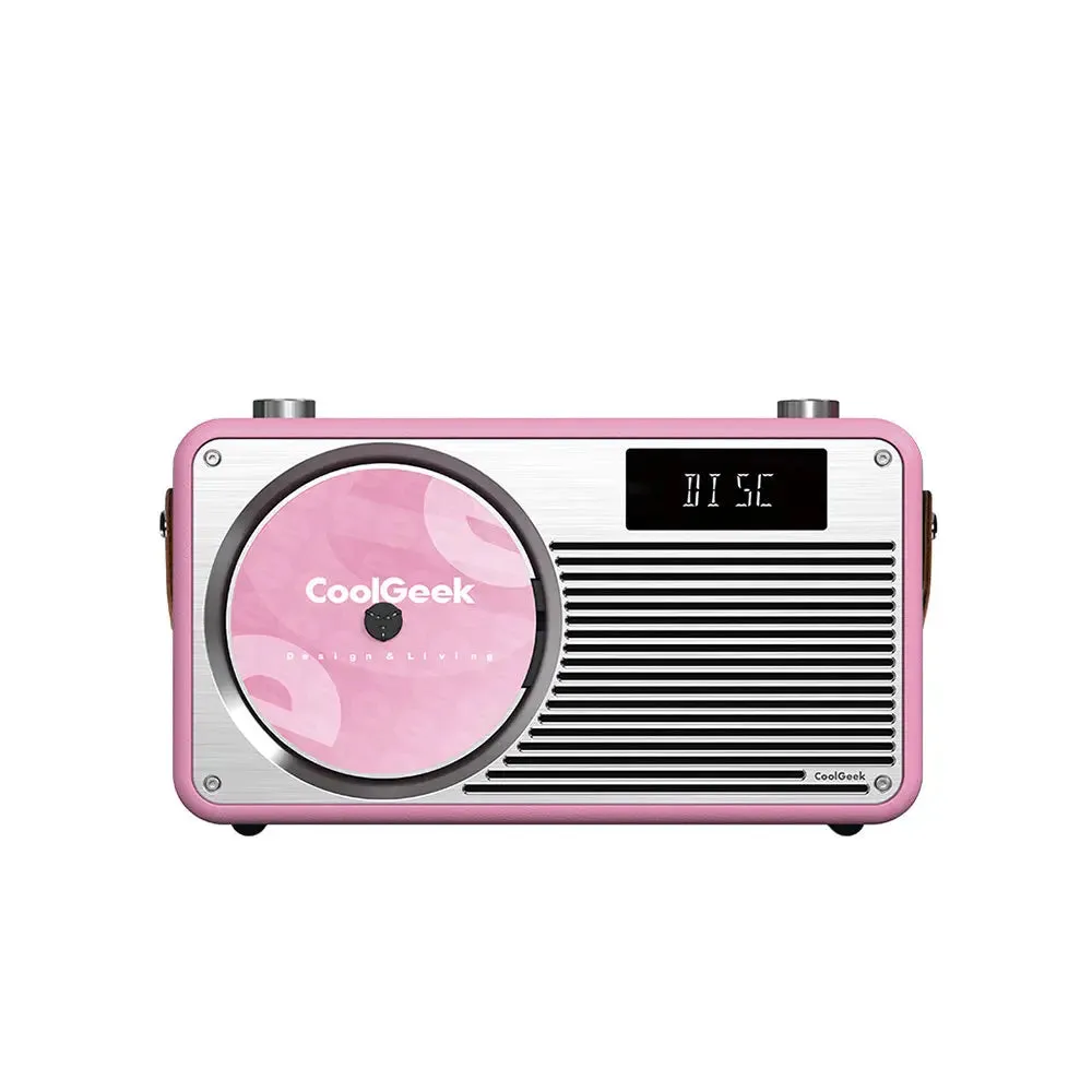 CoolGeek VS-02 bärbar cd-spelare grön FM Bluetooth