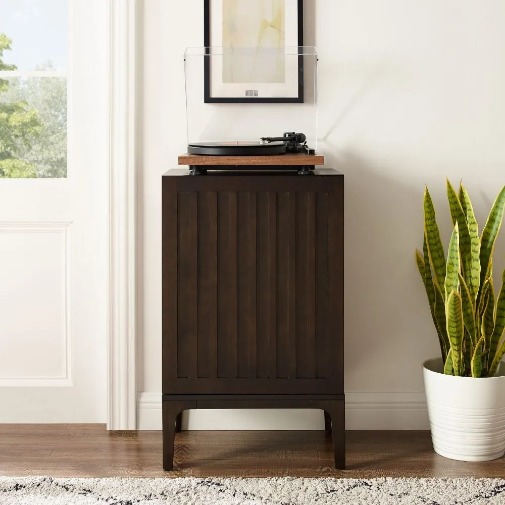 Crosley Asher skivskåp vinylförvaring mörkbrun trä