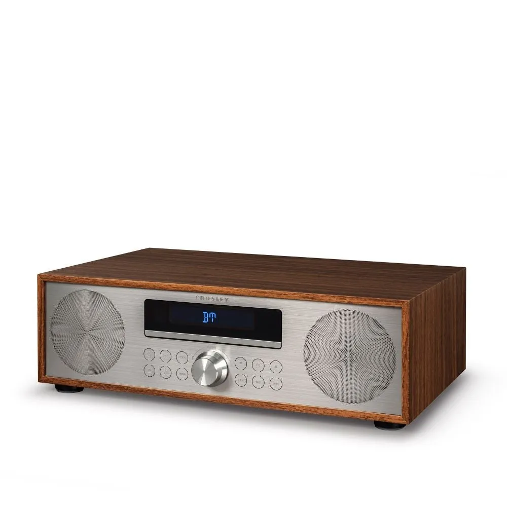 Crosley Fleetwood cd-spelare radio valnöt bluetooth