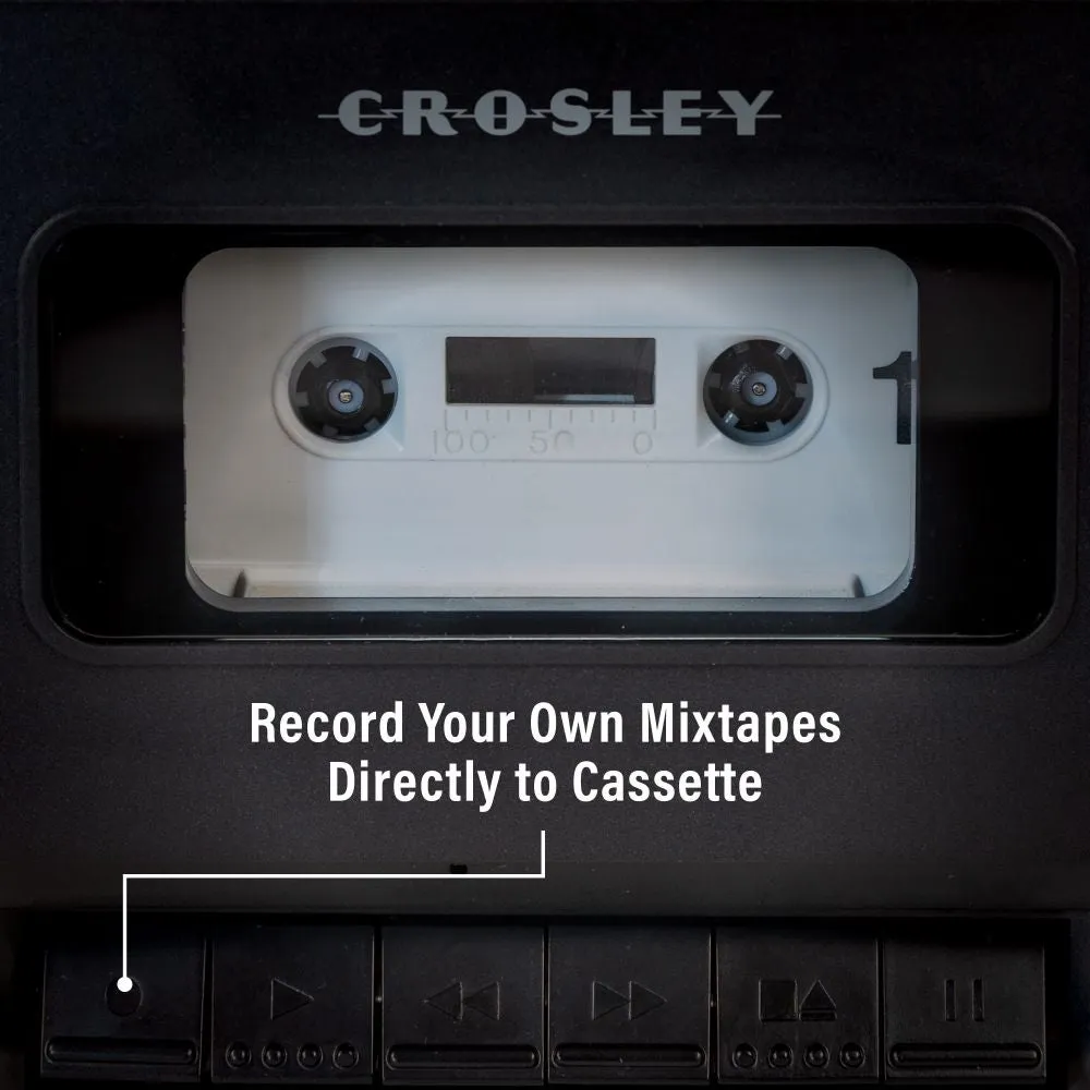 Crosley Blast boombox kassettspelare svart bärbar