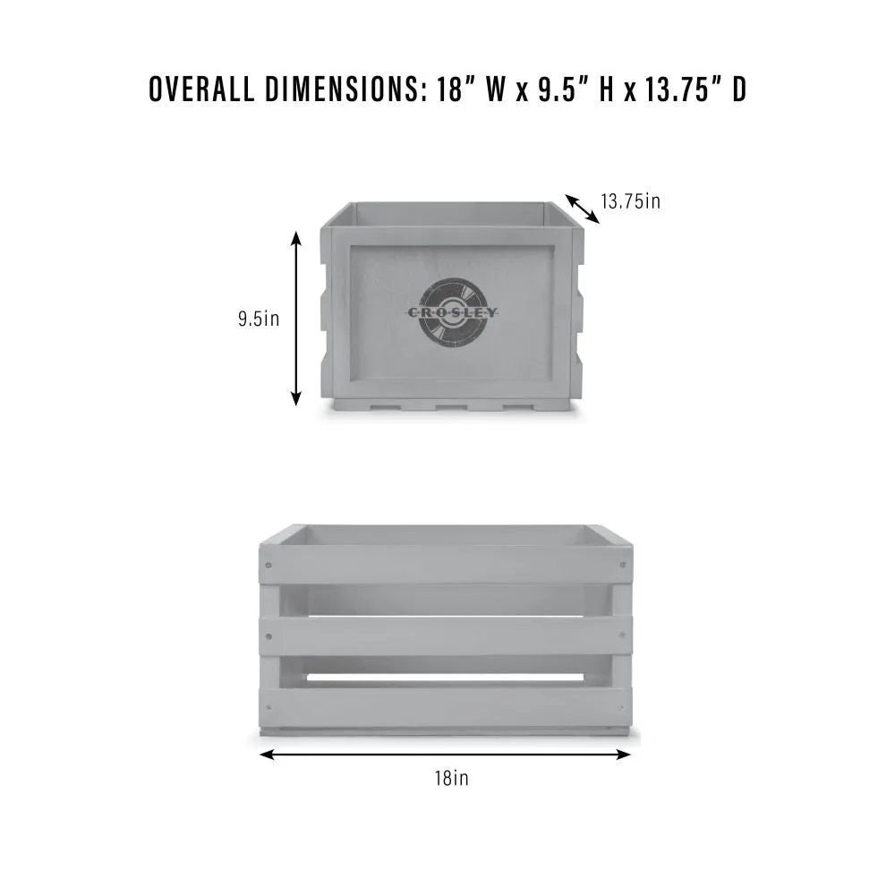 Crosley skivback trä naturlig vinylförvaring