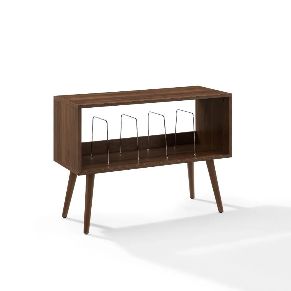 Crosley Liam Small skivspelarbänk valnöt vinylhylla