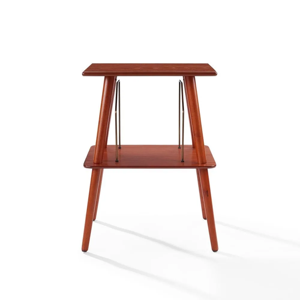 Crosley Manchester skivspelarstativ paprika trä