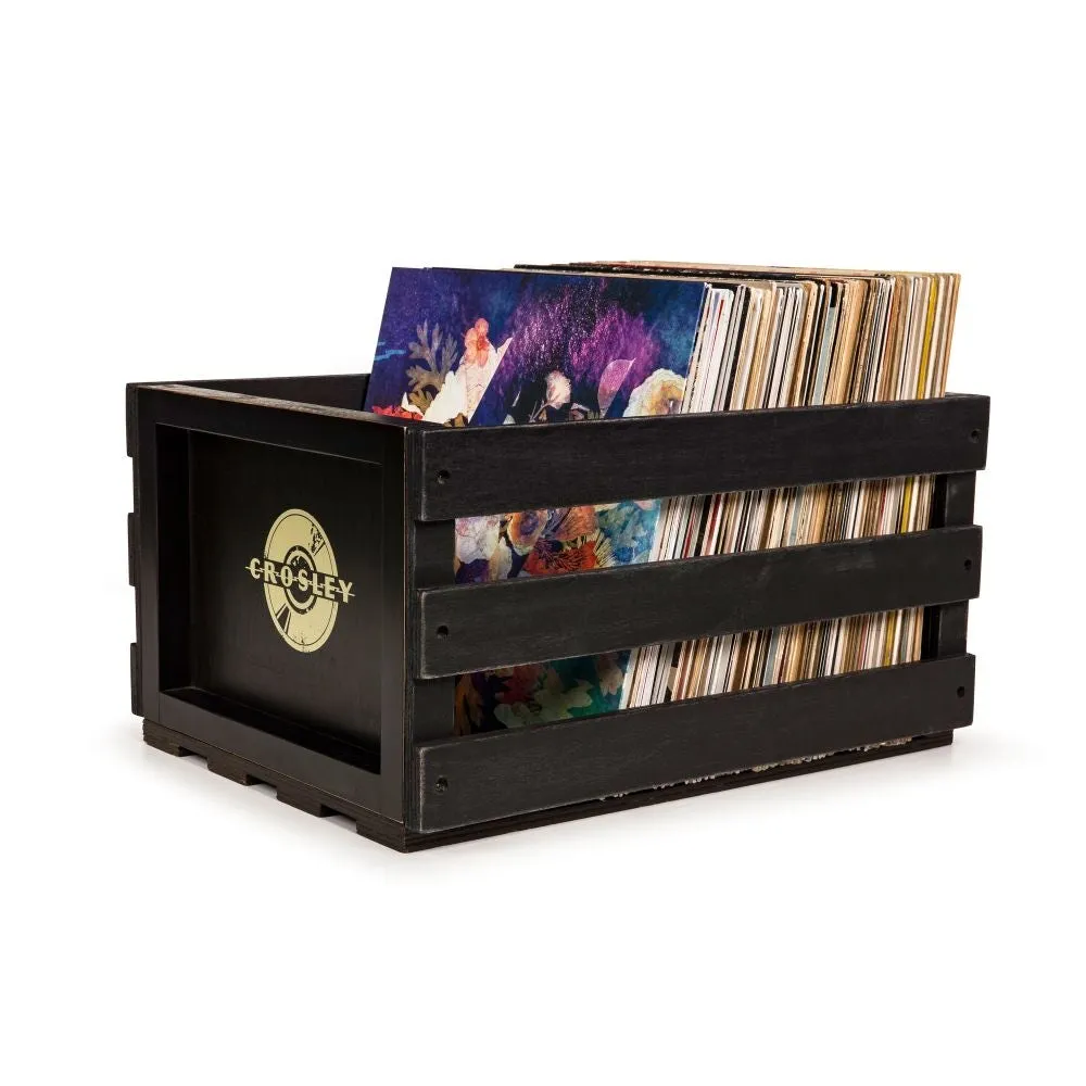 Crosley skivback trä naturlig vinylförvaring