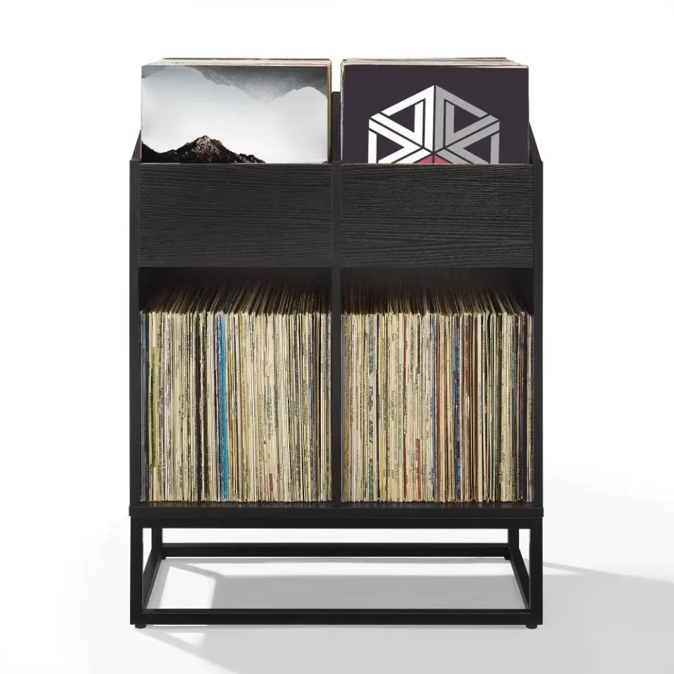 Crosley Enzo skivställ medium svart vinylförvaring