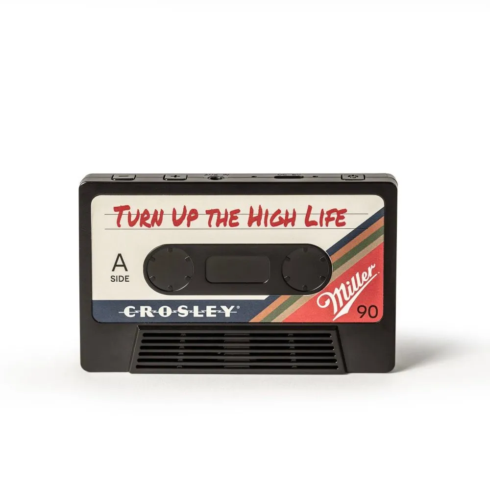 Crosley Miller High Life Cassette Tape bluetooth-högtalare svart bärbar