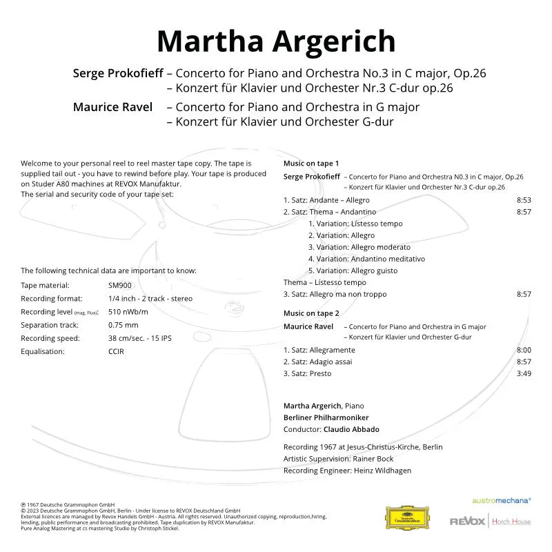 Revox Argerich Prokofiev Ravel masterband