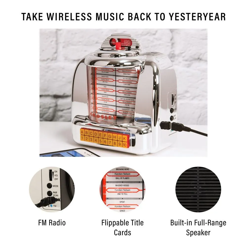 Crosley Diner Jukebox Radio bluetoothhögtalare silver FM