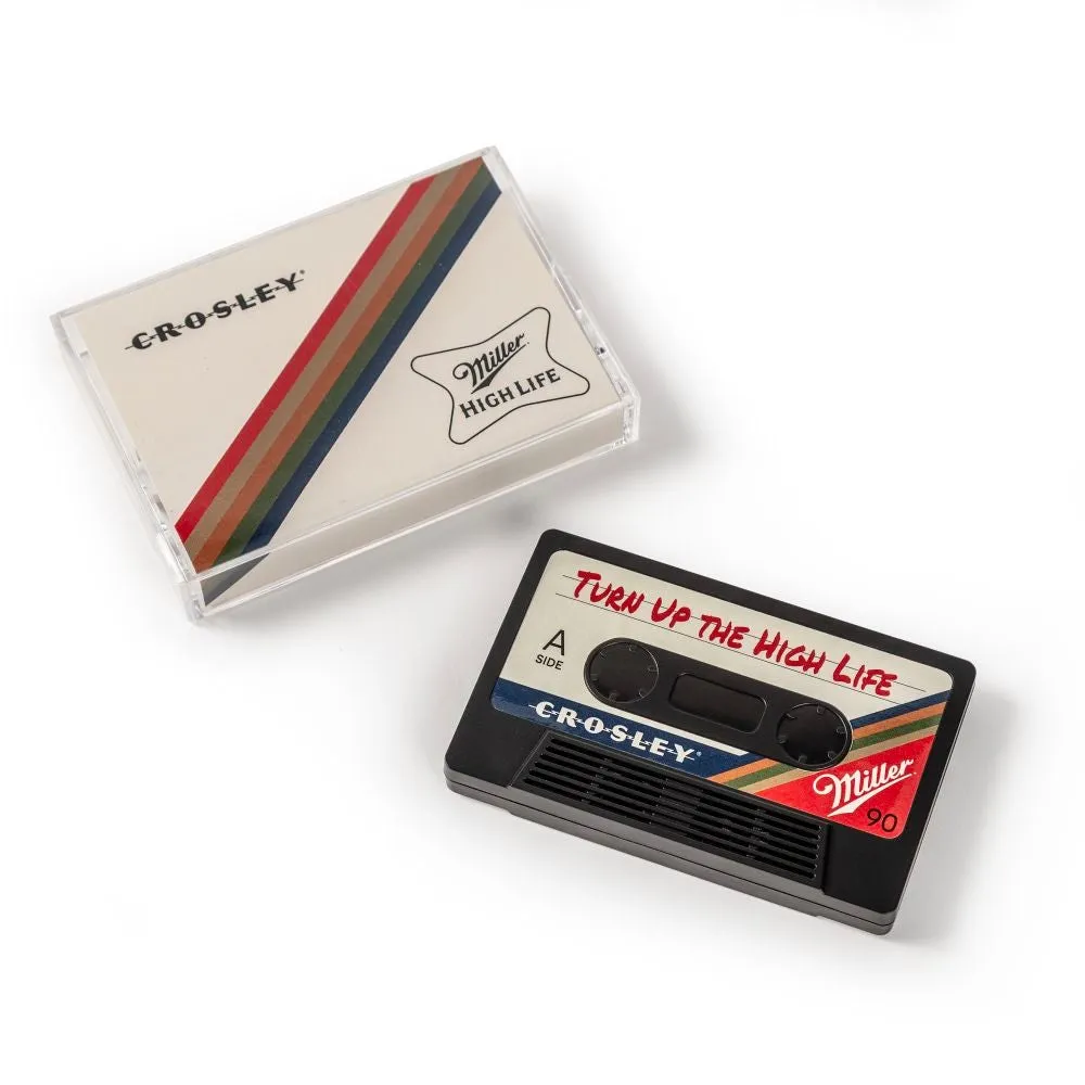 Crosley Miller High Life Cassette Tape bluetooth-högtalare svart bärbar
