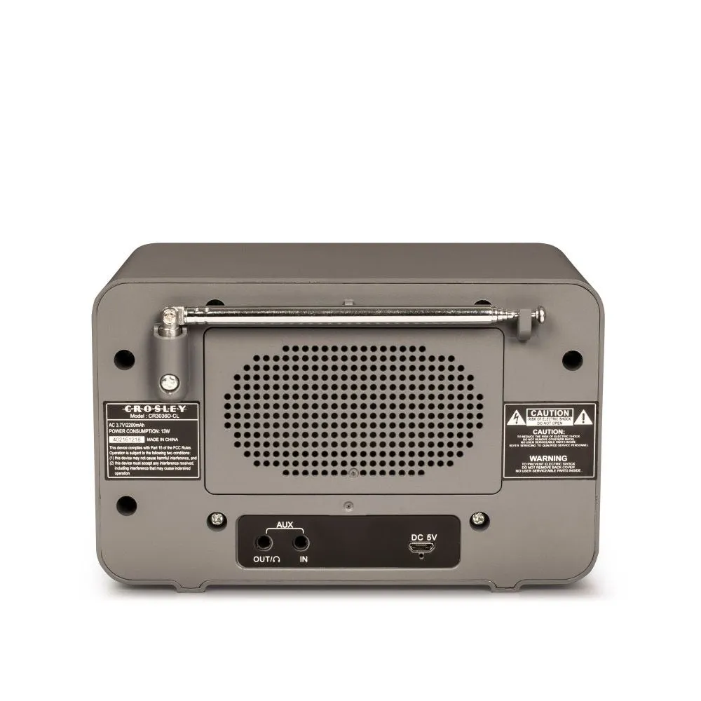 Crosley Tribute radio charcoal AM/FM bluetooth hörlur