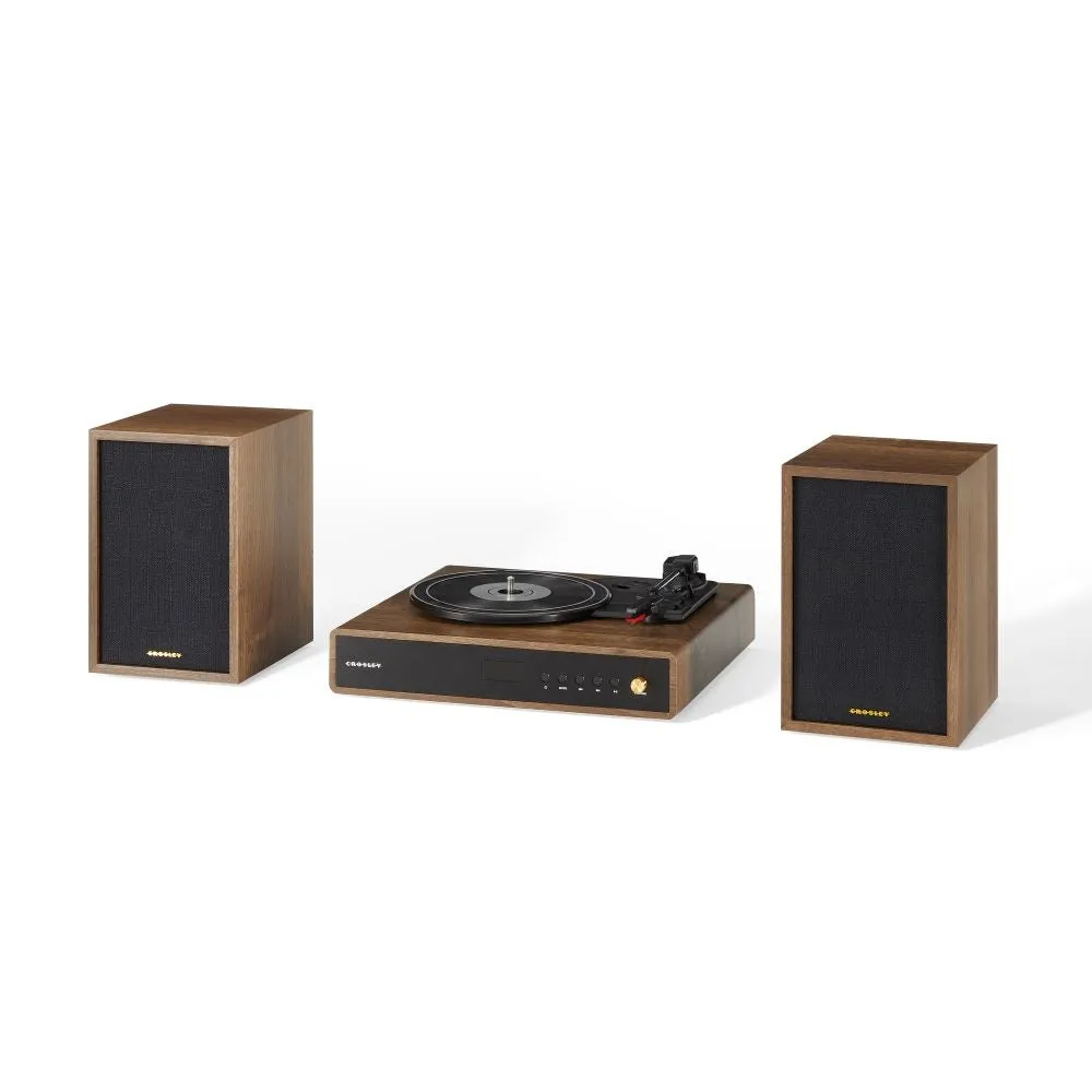 Crosley Alto skivspelare med högtalare valnöt