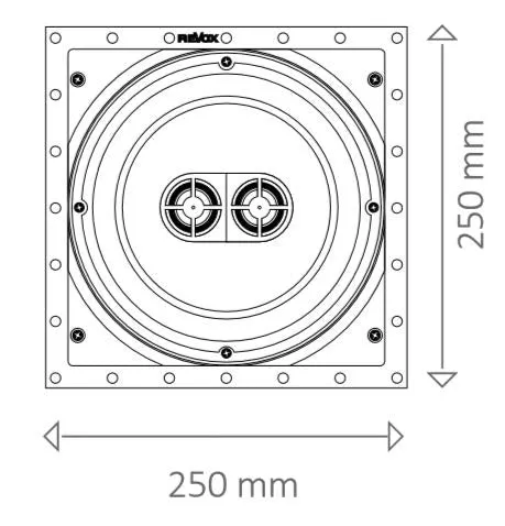 Revox Inwall I82 vägghögtalare vit platt infällnad