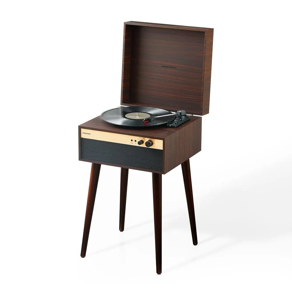 Crosley Jasper skivspelare med högtalare valnöt