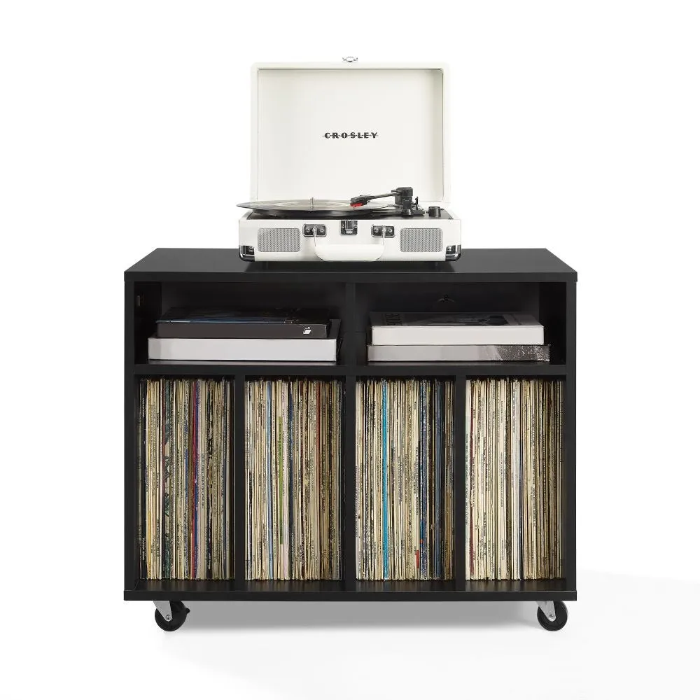 Crosley Carlo rullande skivspelarbänk svart hjul