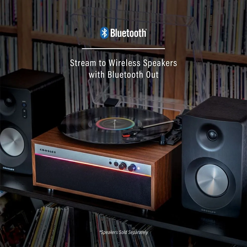 Crosley Strobe skivspelare valnöt remdrift