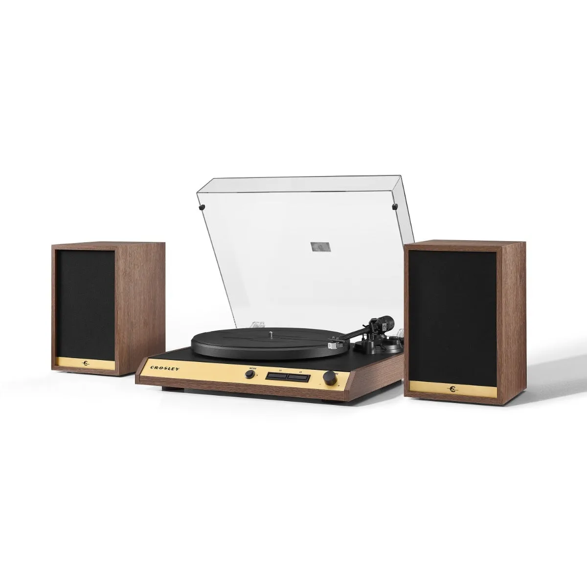 Crosley C72 skivspelare med högtalare valnöt Bluetooth
