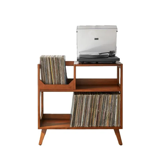 Crosley Asheville Medium skivmöbel Walnut vinyl