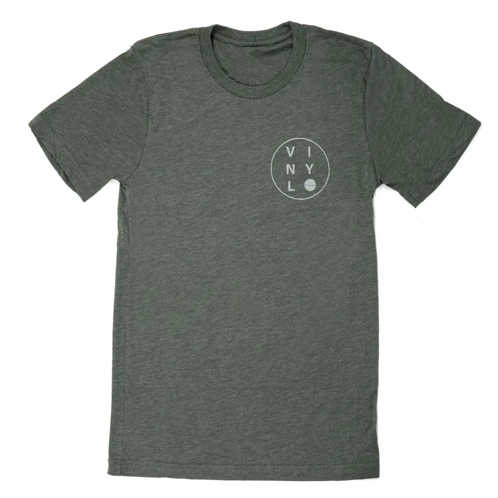 Crosley Vinyl Pocket t-shirt grön tri-blend M