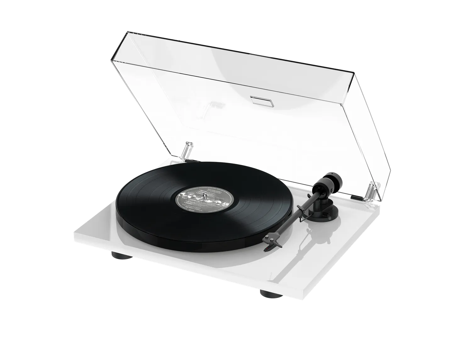 Pro-Ject E1 skivspelare insteg remdrift dammkåpa