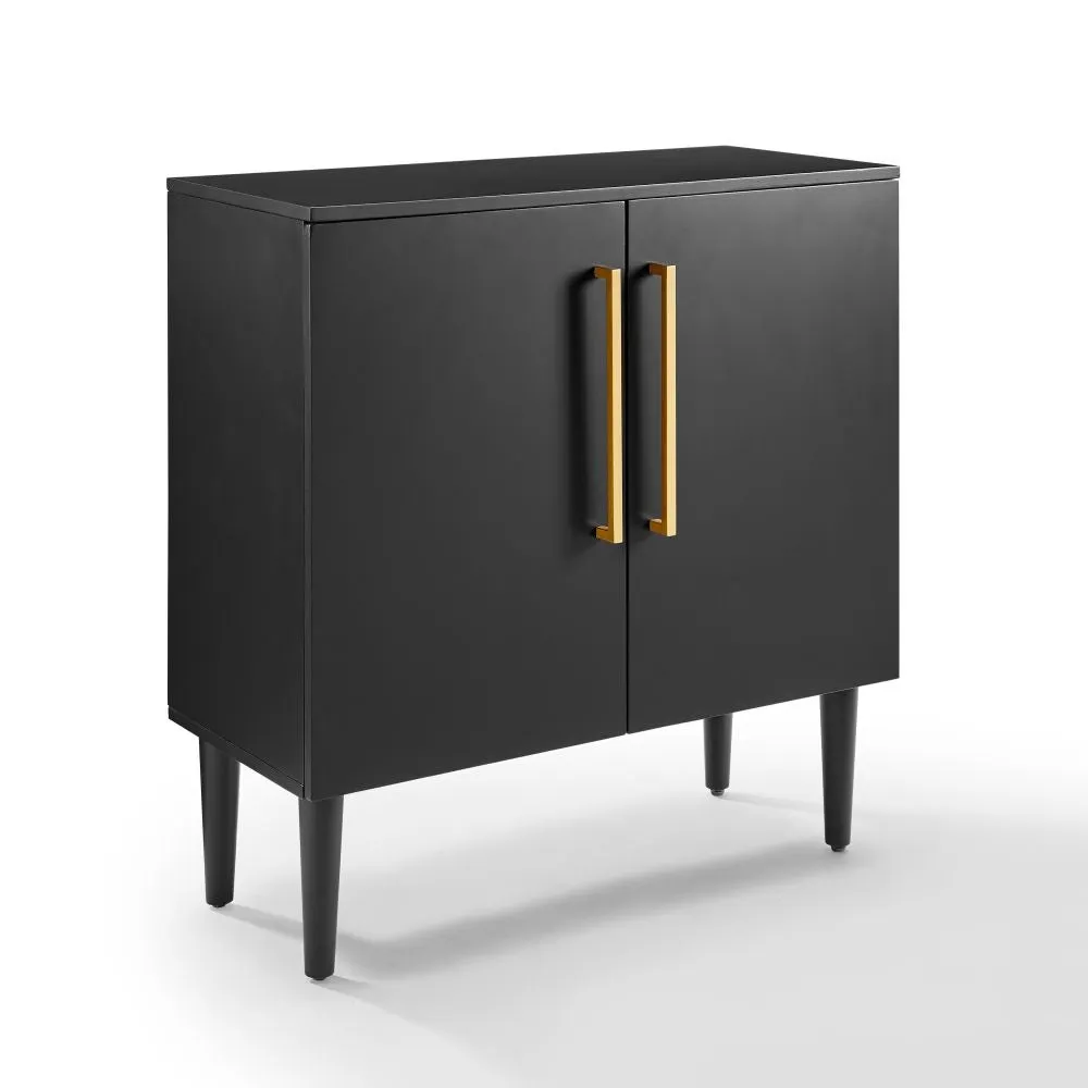 Crosley Everett förvaringsskåp mattsvart vinyl