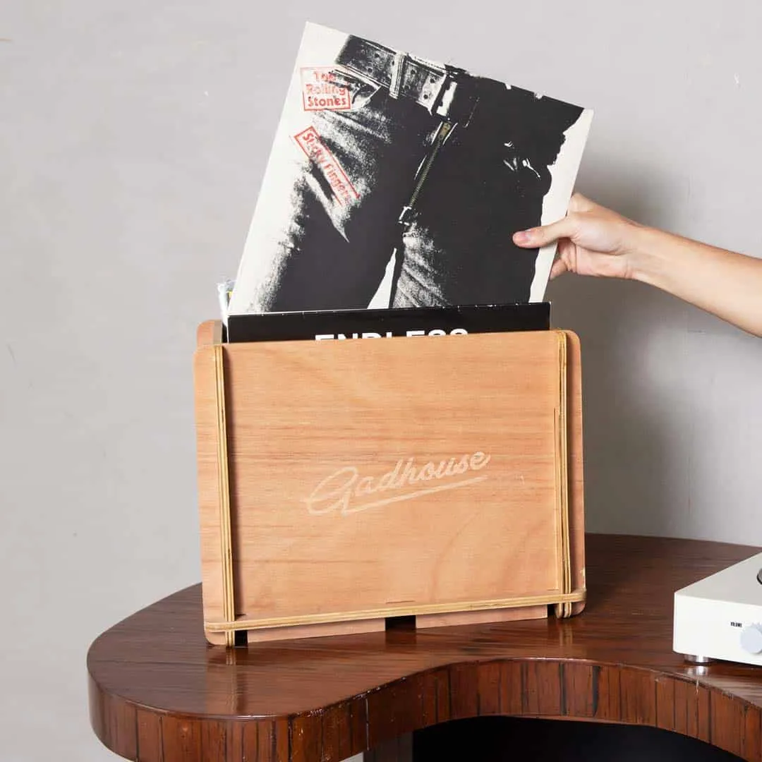 Gadhouse Storage Crate skivback svart för LP