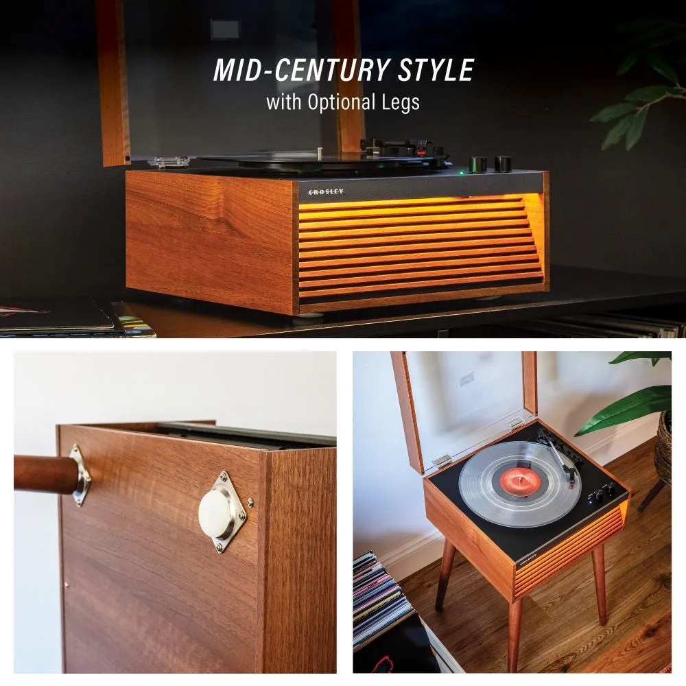 Crosley Dean skivspelare natural trä RIAA