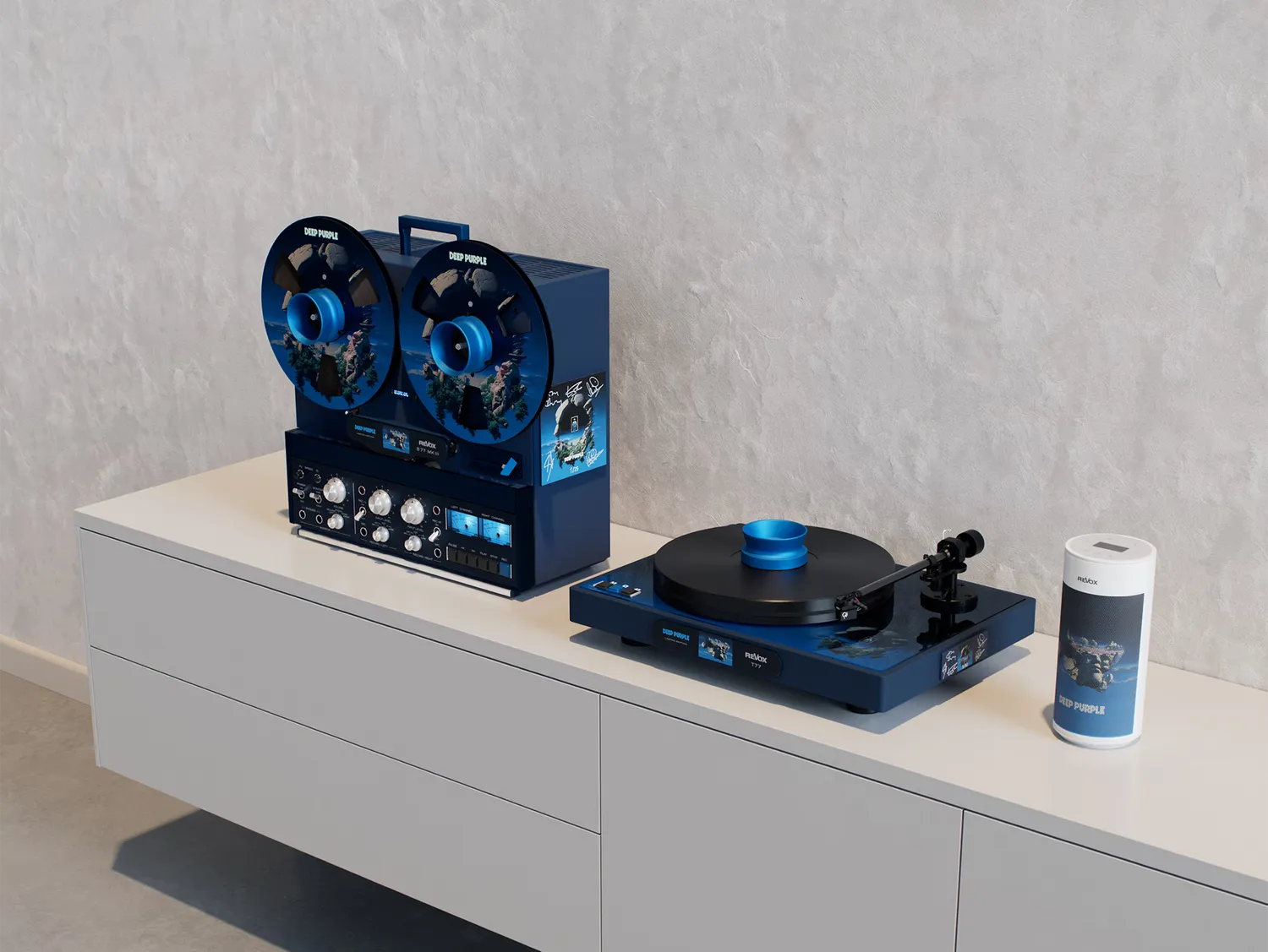 Revox Studiomaster A200 högtalare vit Deep Purple