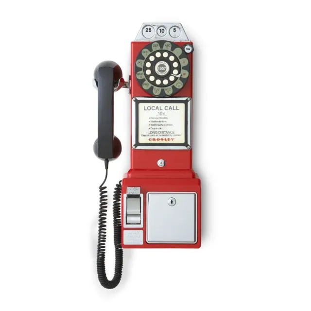 Crosley 1950s Payphone retro telefon sparbössa