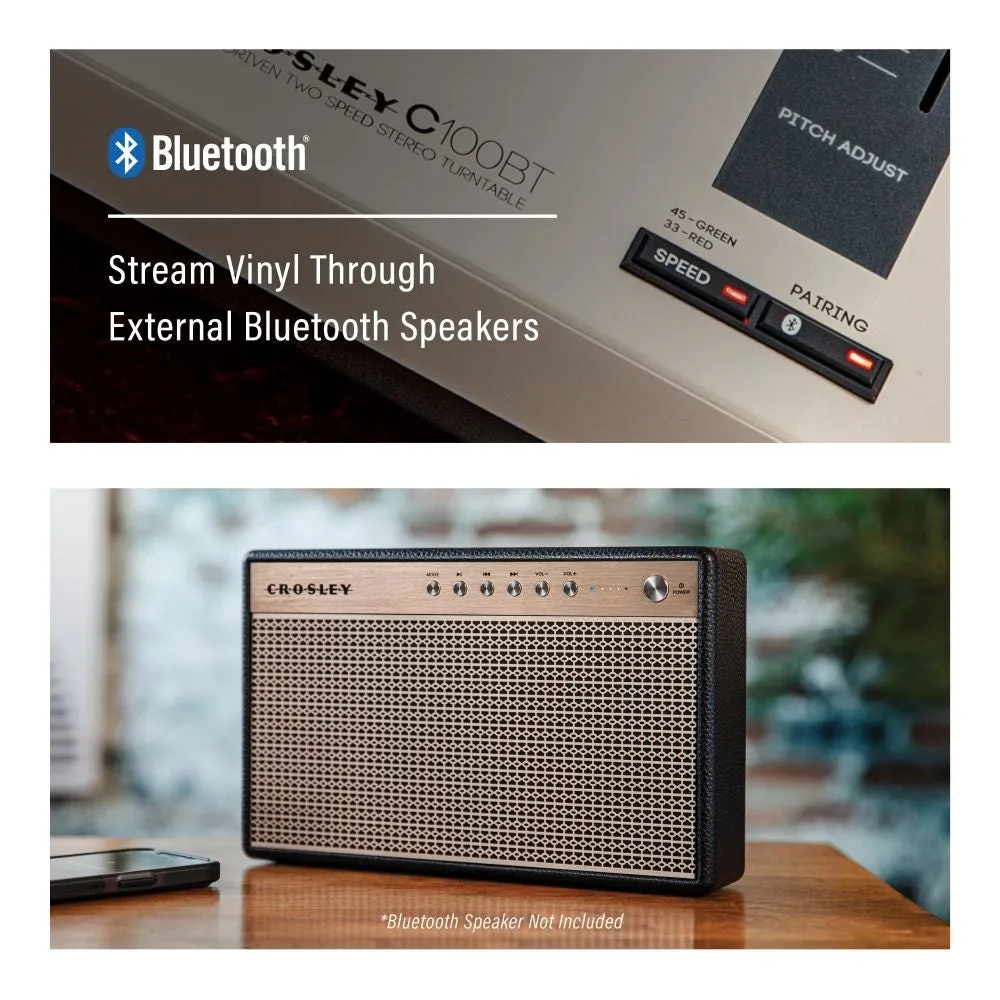 Crosley C100BT skivspelare champagne remdrift