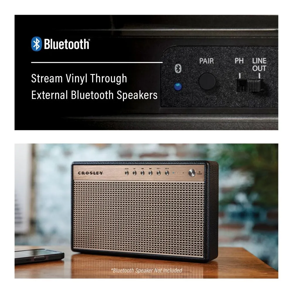 Crosley T400 skivspelare automatisk vit Bluetooth RIAA