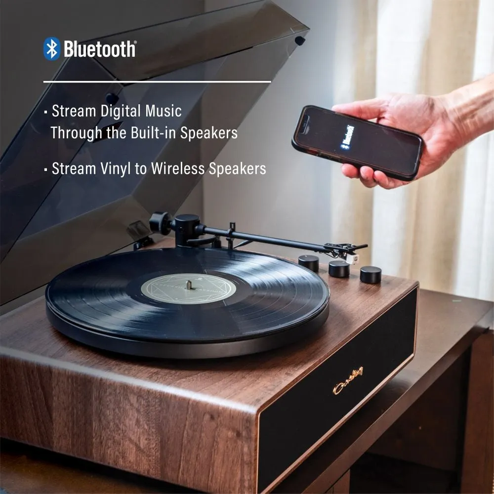 Crosley Stave skivspelare valnöt 33 1/3 varv