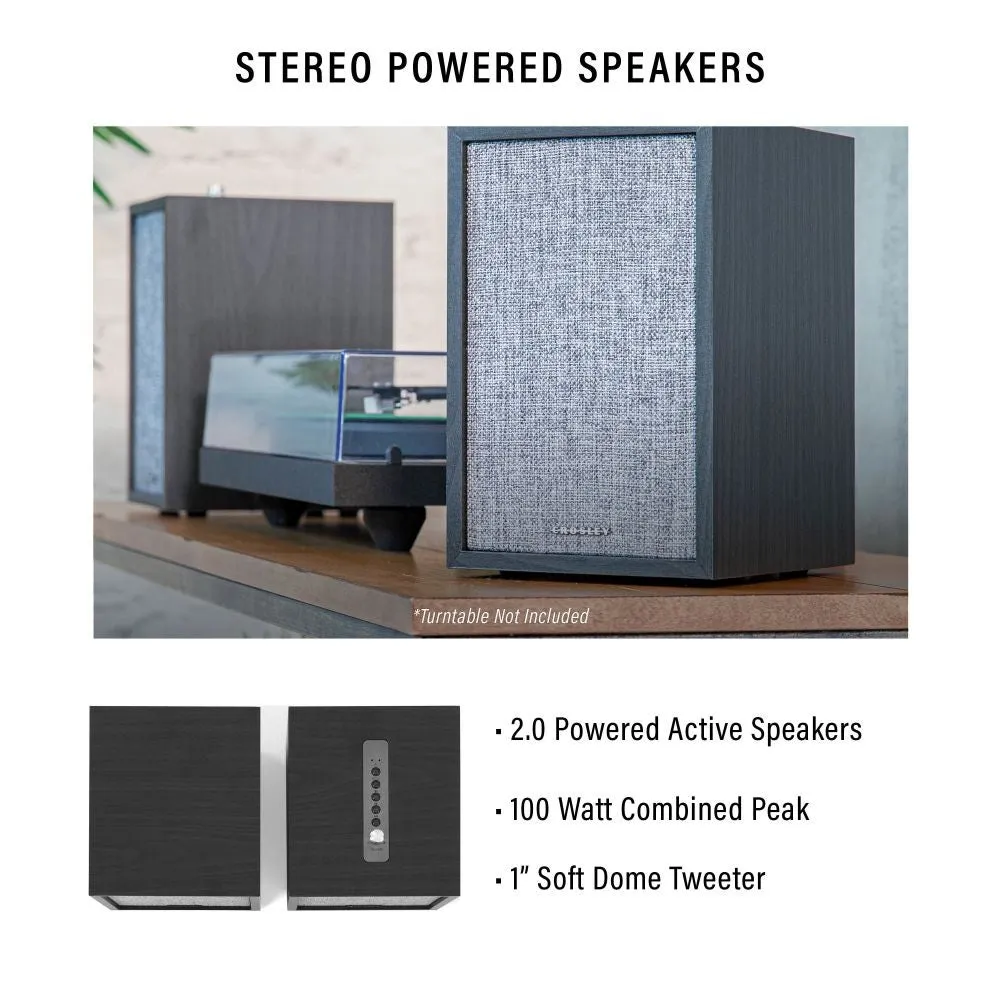 Crosley S200 aktiva högtalare Bluetooth svart