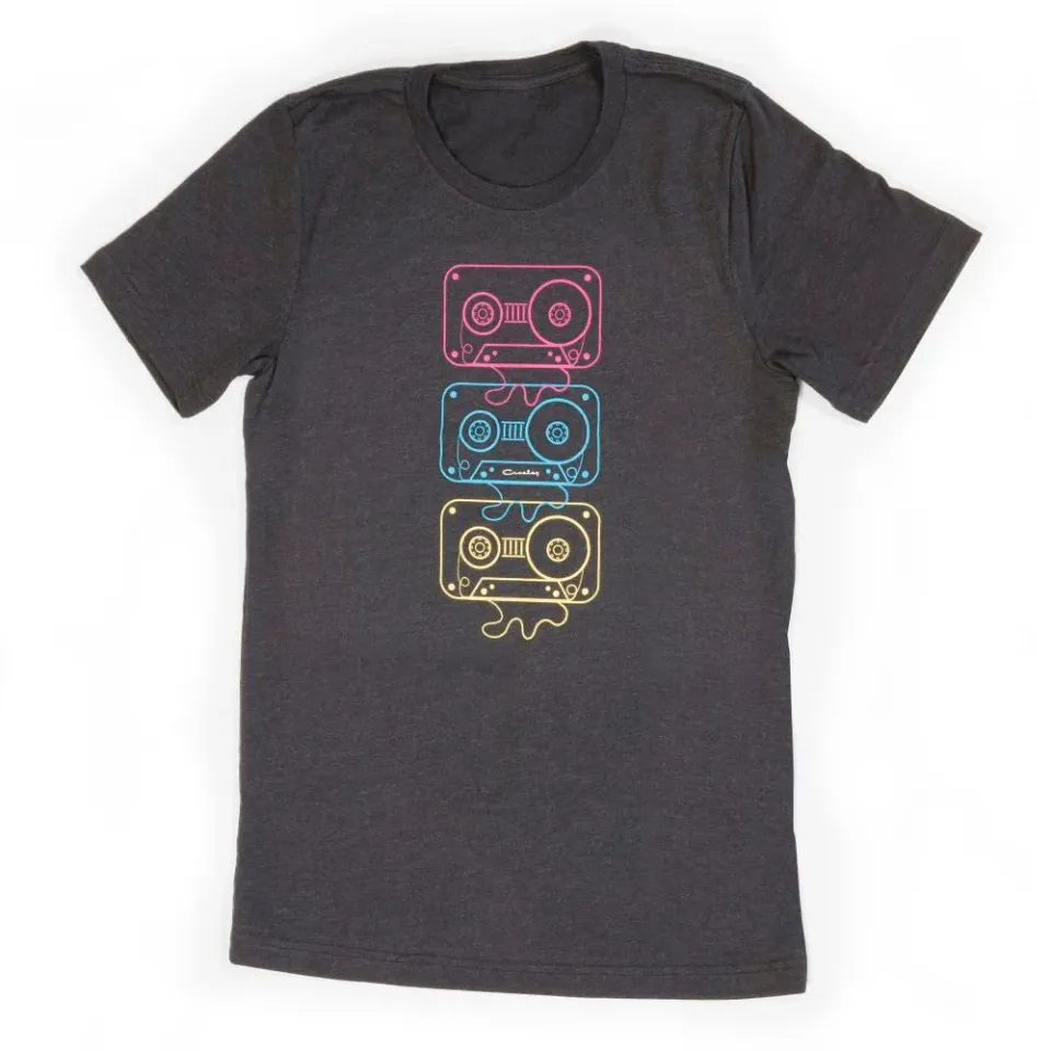 Crosley CMYK kassett t-shirt svart large tri-blend