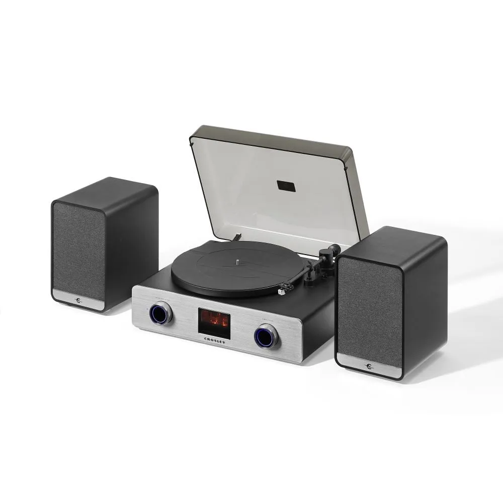 Crosley C92 skivspelare med högtalare svart