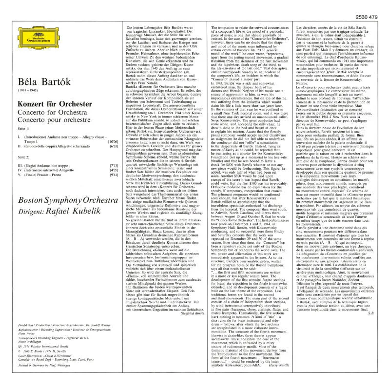 Revox Bartók Concerto for Orchestra masterband Kubelik