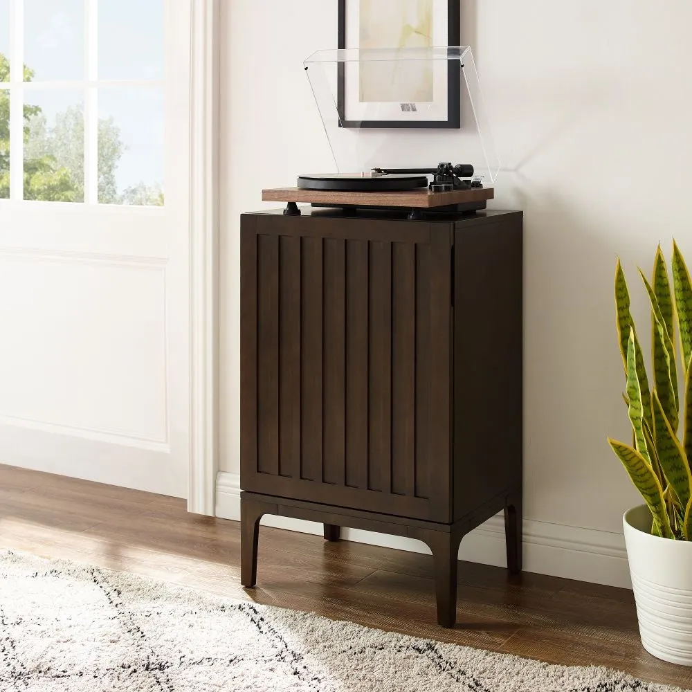 Crosley Asher skivskåp vinylförvaring mörkbrun trä