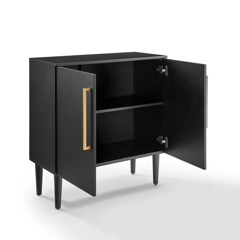 Crosley Everett förvaringsskåp mattsvart vinyl