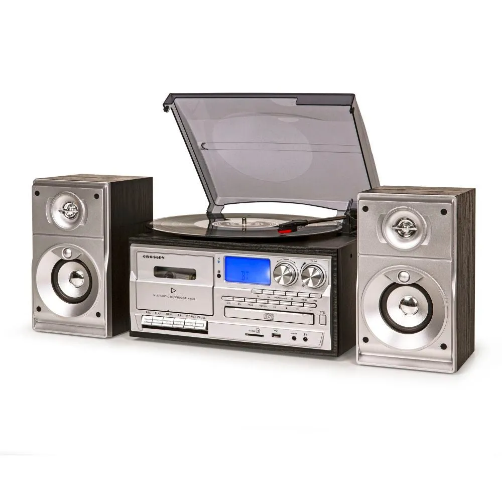 Crosley Eclipse 9-i-1 skivspelare svart med högtalare