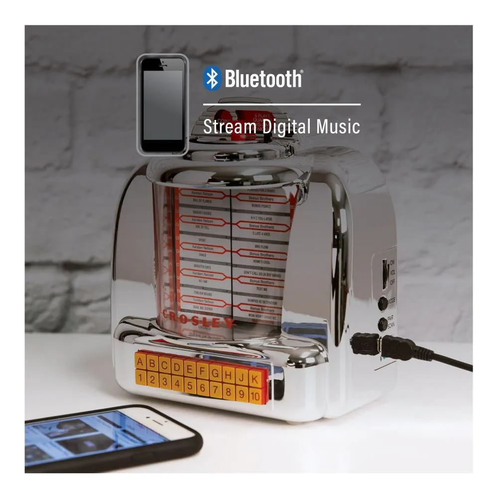 Crosley Diner Jukebox Radio bluetoothhögtalare silver FM