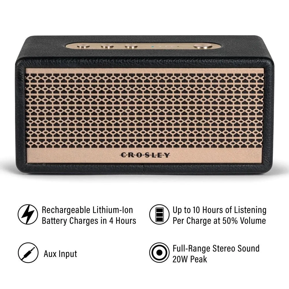 Crosley Montero bluetoothhögtalare svart portabel