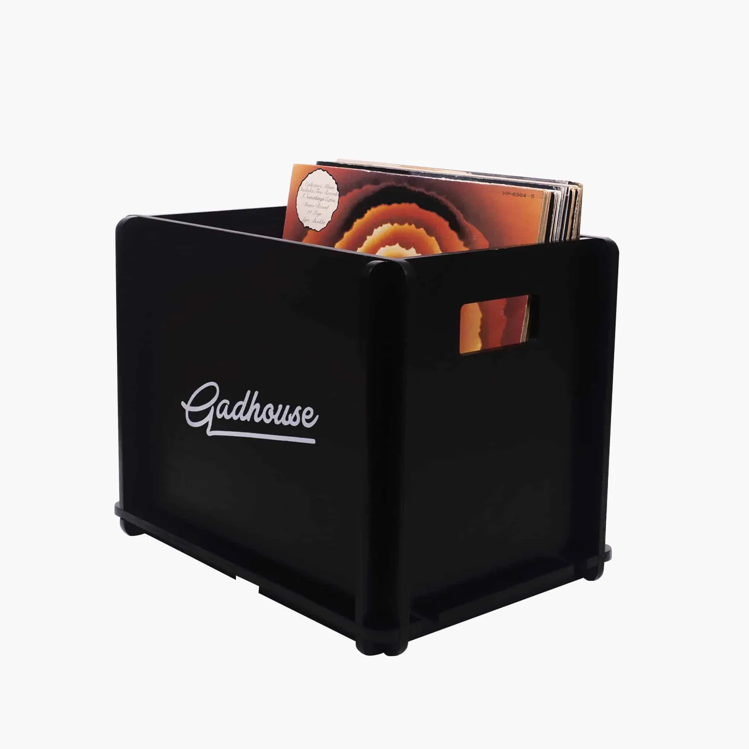 Gadhouse Storage Crate skivback svart för LP