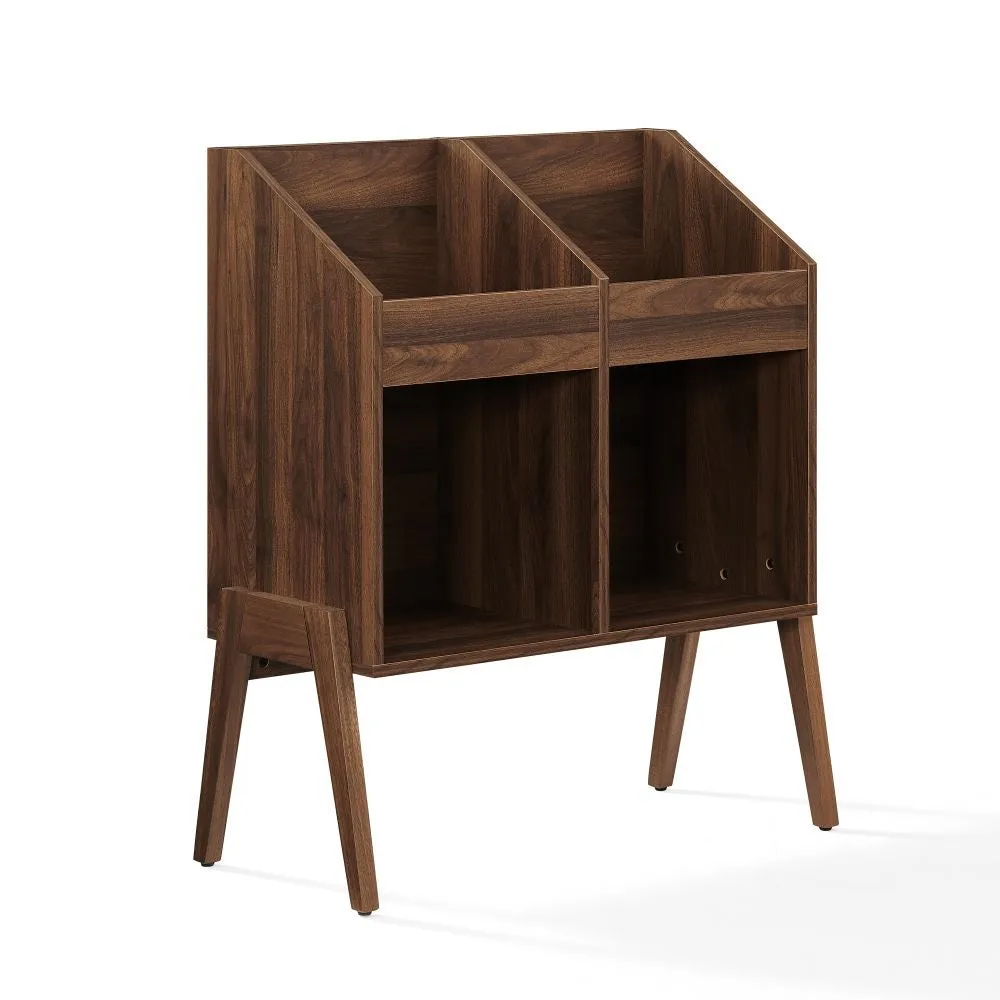 Crosley Luna förvaringsbänk vinyl valnöt