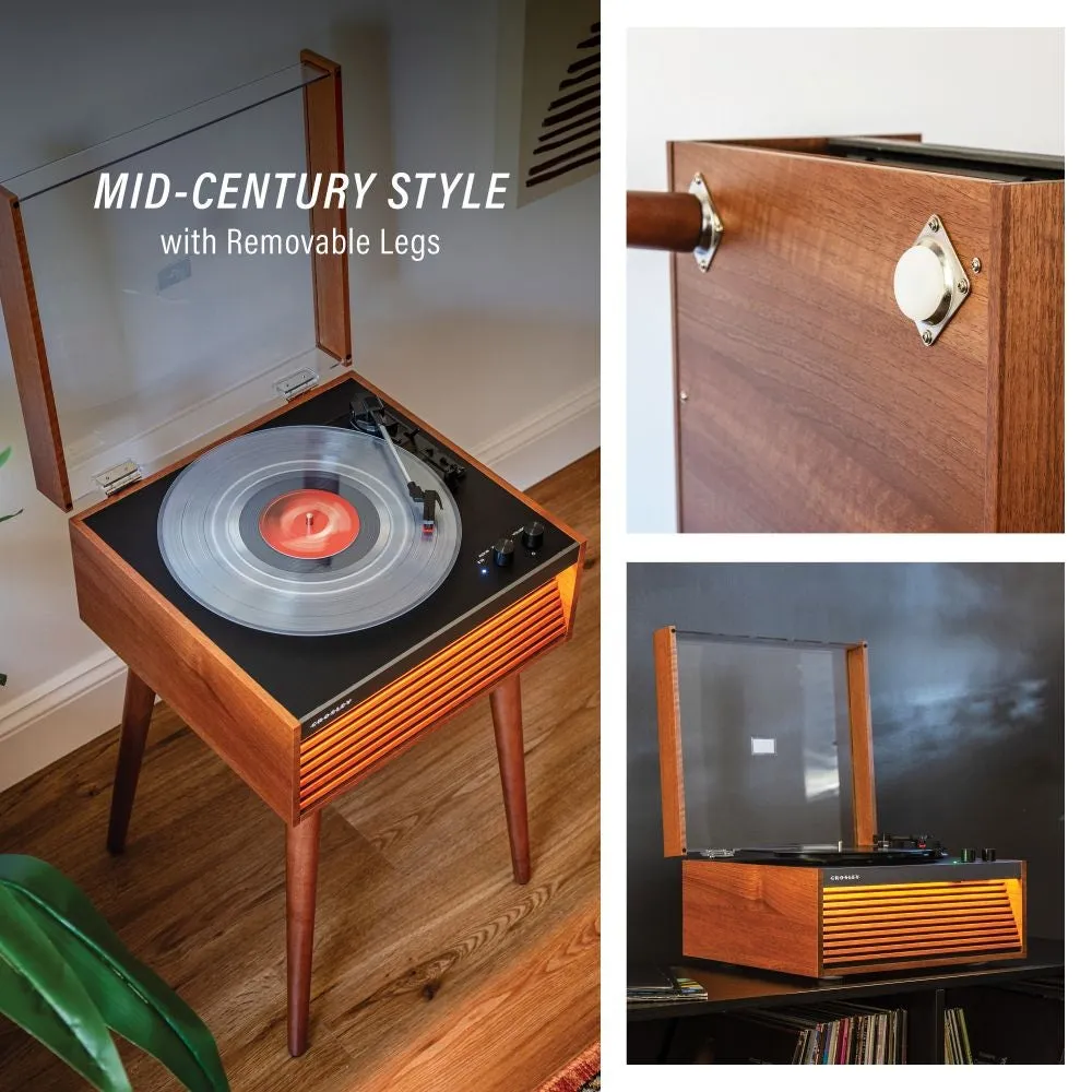 Crosley Dean skivspelare Natural med högtalare retro