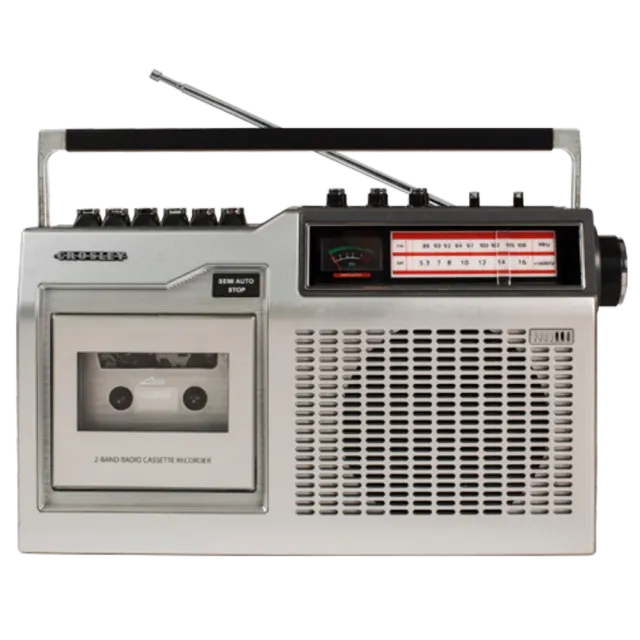 Crosley CT200 kassettspelare silver bärbar med radio