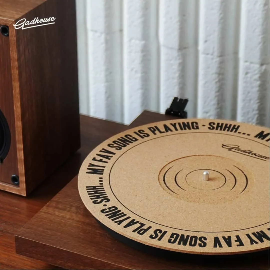 Gadhouse slipmat i kork för skivspelare