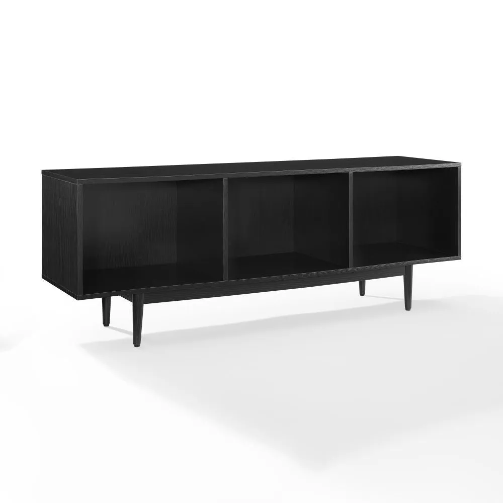 Crosley Liam skivmöbel förvaringsskåp svart vinyl