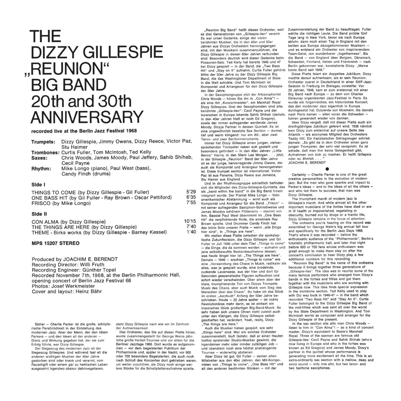 Revox Dizzy Gillespie Reunion Big Band masterband