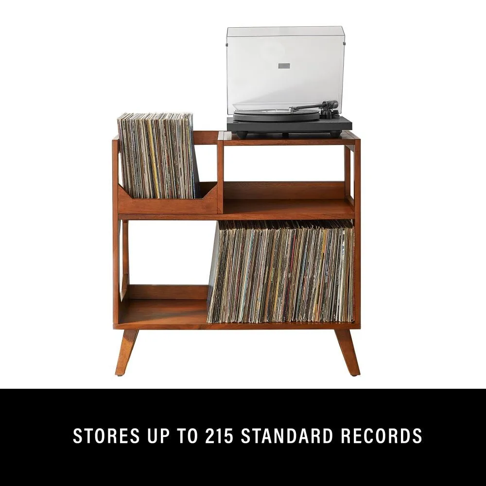 Crosley Asheville Medium skivmöbel Walnut vinyl
