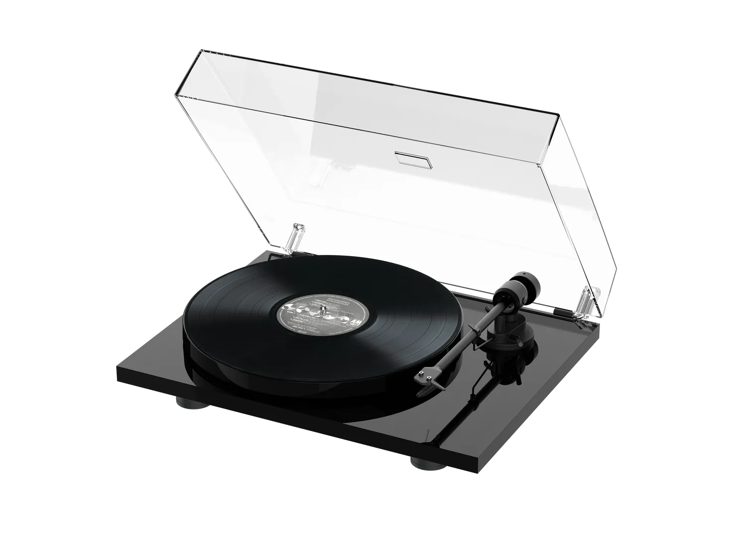 Pro-Ject E1 skivspelare insteg remdrift dammkåpa
